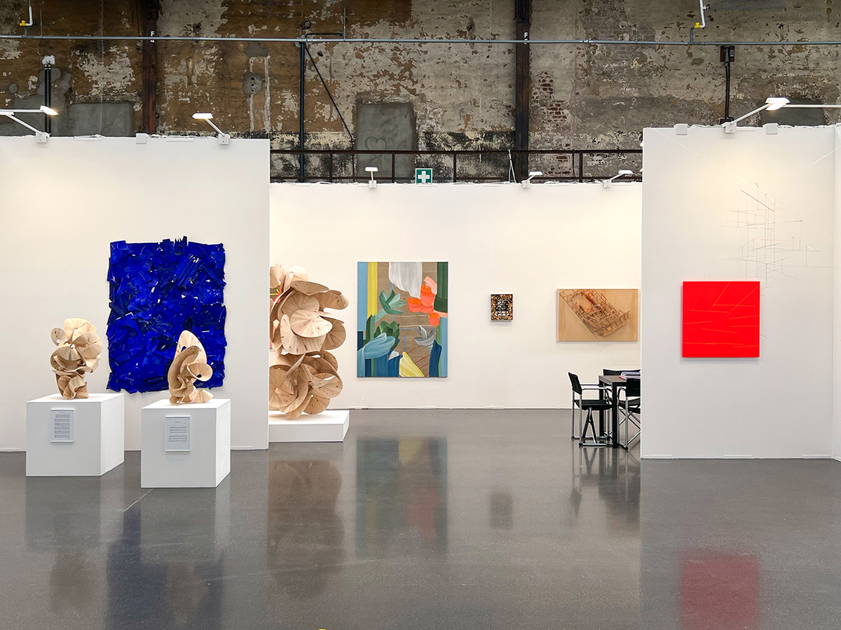 Art Duesseldorf booth Mario Mauroner Contemporary Art with sculptures by Koloman Wagner